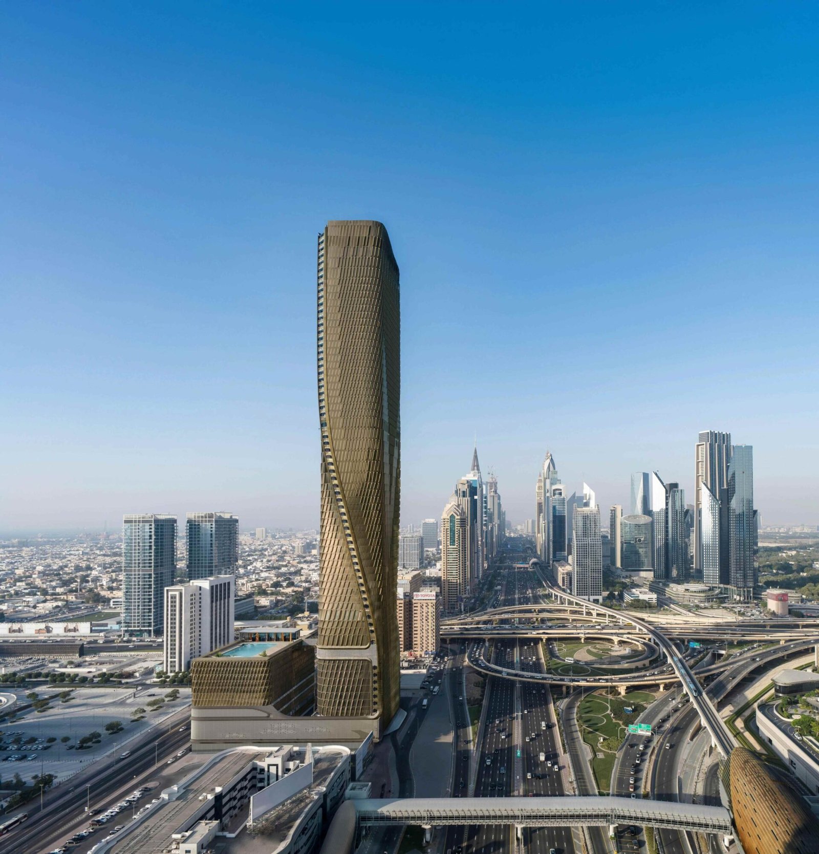 Dubai buildings in the city skyline as Municipality promotes greener existing properties