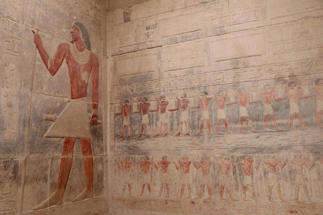 4,300-year-old tomb of ancient Egyptian official Yunmin at Saqqara with preserved colourful reliefs