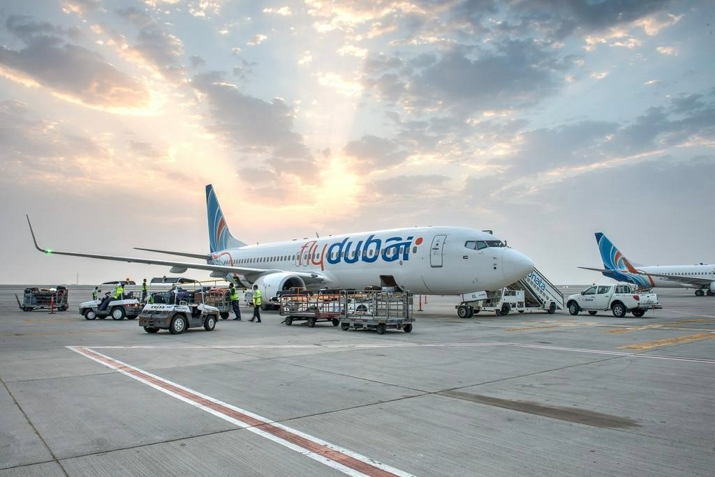 flydubai Boeing aircraft at Dubai airport as airline expands dedicated cargo operations