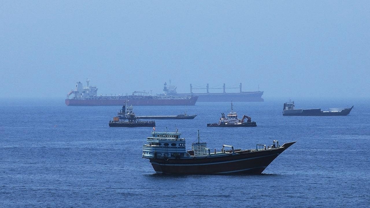 Oil tankers navigating the Strait of Hormuz amid rising US-Iran tensions