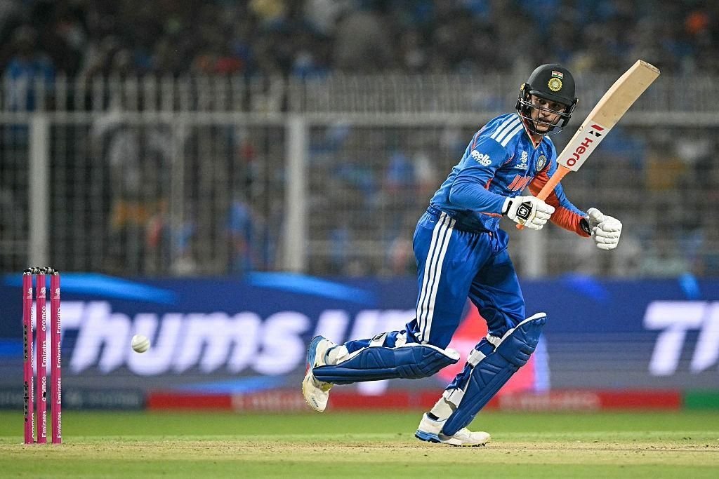 Abhishek Sharma batting for India during a men's T20 International match against the West Indies in Indore in October 2026.